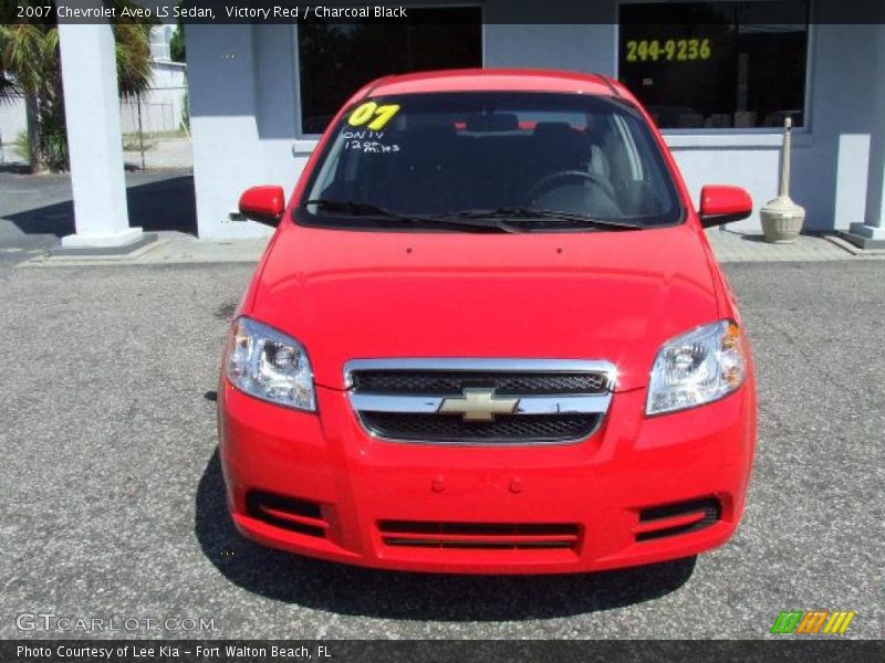 Victory Red / Charcoal Black 2007 Chevrolet Aveo LS Sedan