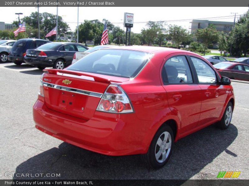 Victory Red / Charcoal Black 2007 Chevrolet Aveo LS Sedan