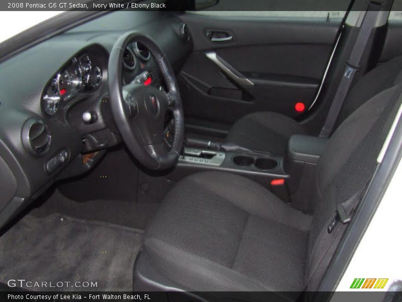 Ivory White / Ebony Black 2008 Pontiac G6 GT Sedan