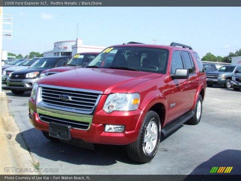 Redfire Metallic / Black/Stone 2008 Ford Explorer XLT