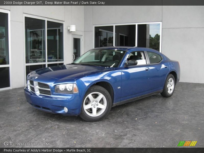 Deep Water Blue Pearl / Dark Slate Gray 2009 Dodge Charger SXT