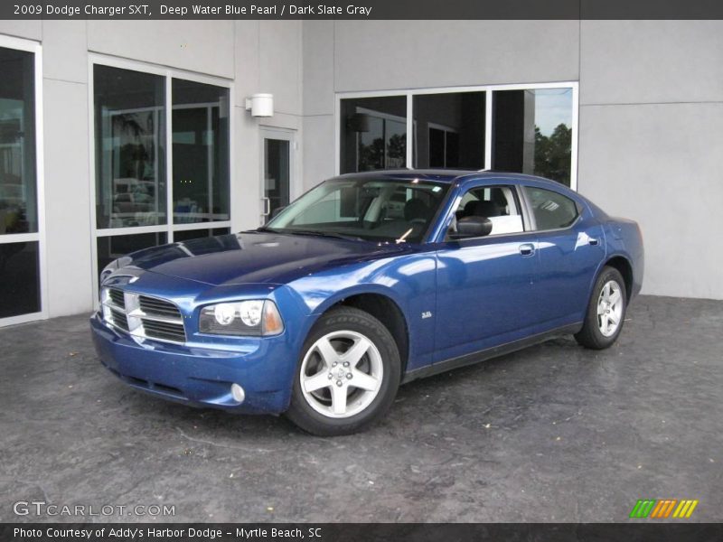 Deep Water Blue Pearl / Dark Slate Gray 2009 Dodge Charger SXT