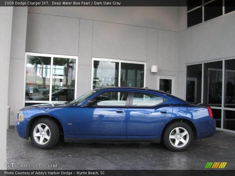 Deep Water Blue Pearl / Dark Slate Gray 2009 Dodge Charger SXT