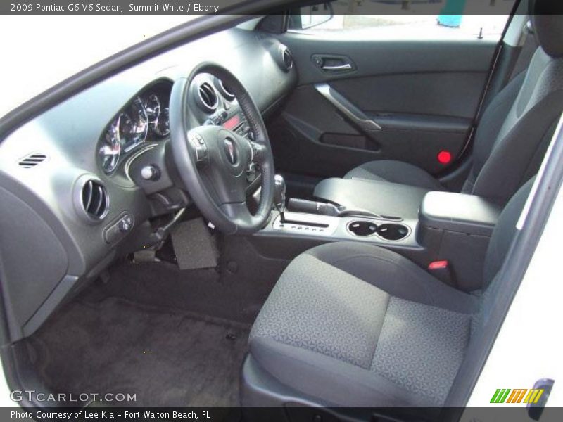 Summit White / Ebony 2009 Pontiac G6 V6 Sedan