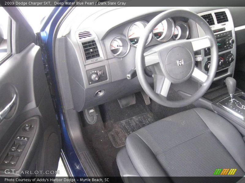 Deep Water Blue Pearl / Dark Slate Gray 2009 Dodge Charger SXT
