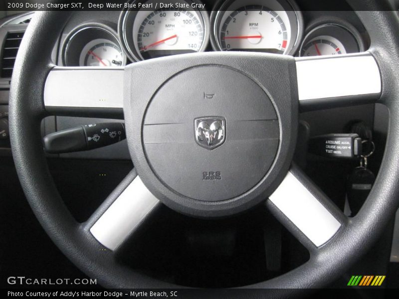 Deep Water Blue Pearl / Dark Slate Gray 2009 Dodge Charger SXT