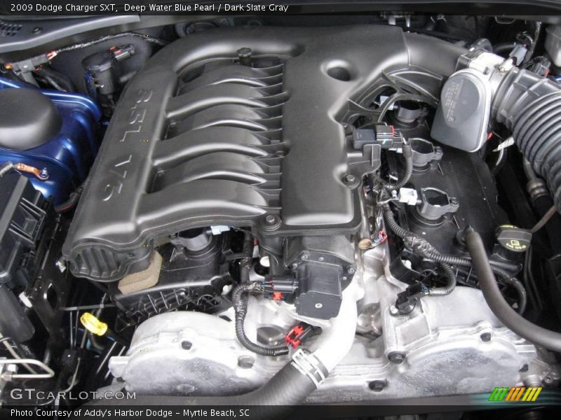Deep Water Blue Pearl / Dark Slate Gray 2009 Dodge Charger SXT