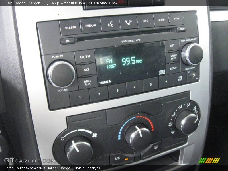 Deep Water Blue Pearl / Dark Slate Gray 2009 Dodge Charger SXT