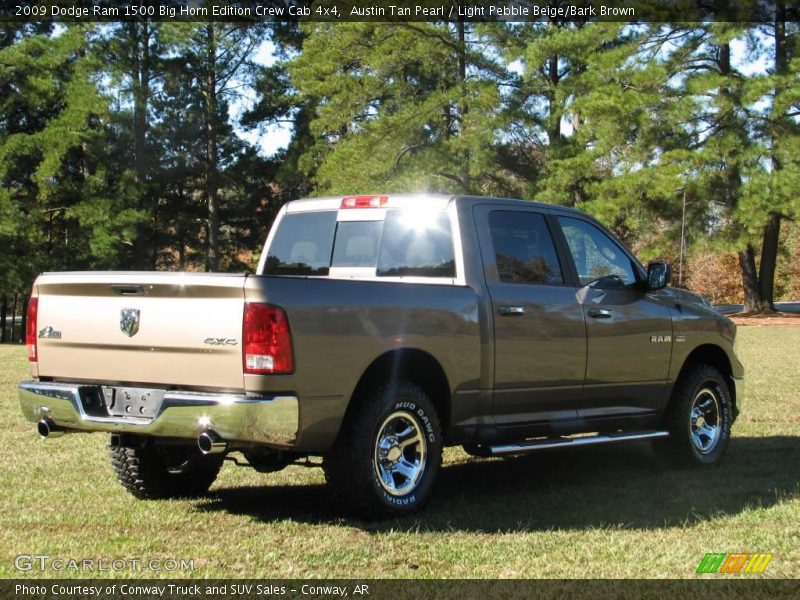 Austin Tan Pearl / Light Pebble Beige/Bark Brown 2009 Dodge Ram 1500 Big Horn Edition Crew Cab 4x4