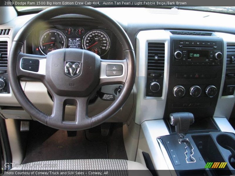 Austin Tan Pearl / Light Pebble Beige/Bark Brown 2009 Dodge Ram 1500 Big Horn Edition Crew Cab 4x4