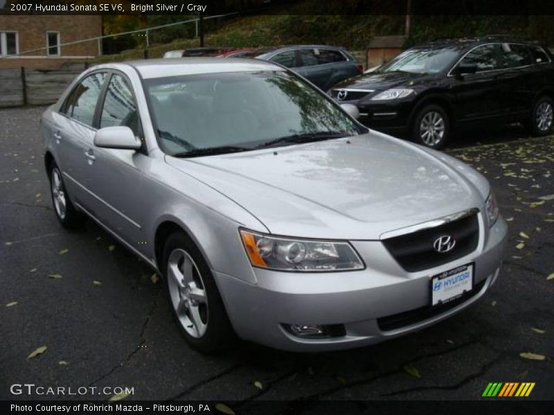 Bright Silver / Gray 2007 Hyundai Sonata SE V6