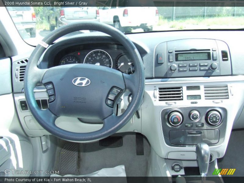 Bright Silver / Gray 2008 Hyundai Sonata GLS