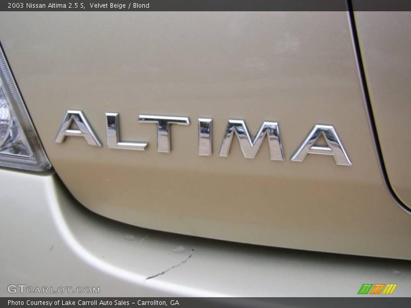Velvet Beige / Blond 2003 Nissan Altima 2.5 S