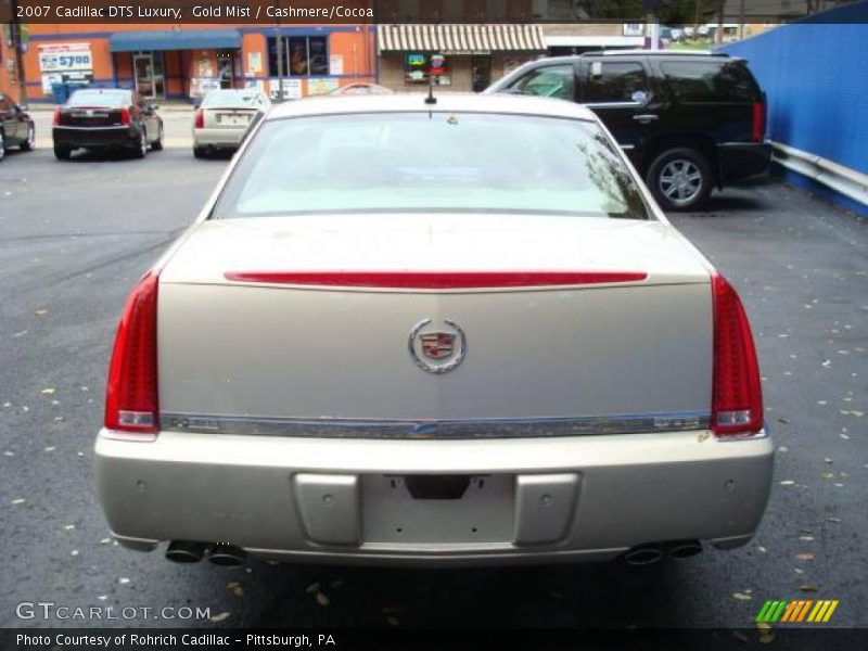 Gold Mist / Cashmere/Cocoa 2007 Cadillac DTS Luxury