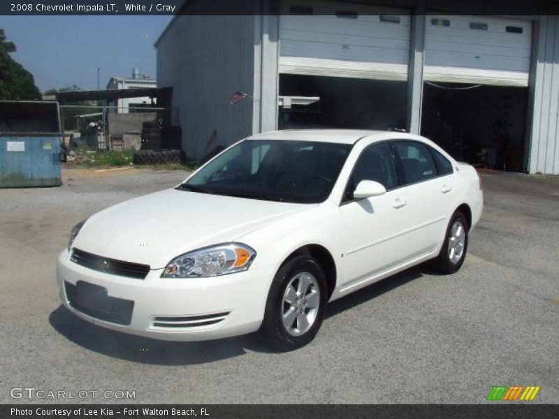 White / Gray 2008 Chevrolet Impala LT