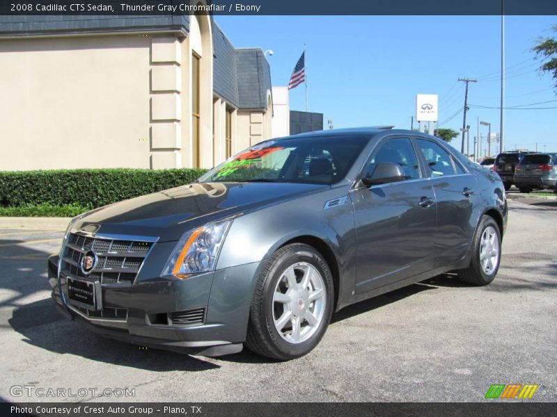 Thunder Gray Chromaflair / Ebony 2008 Cadillac CTS Sedan