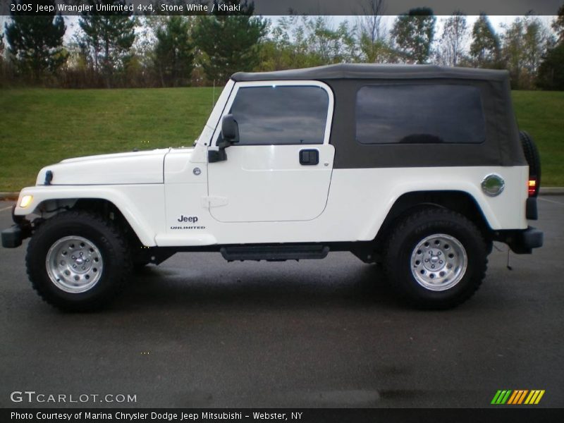Stone White / Khaki 2005 Jeep Wrangler Unlimited 4x4