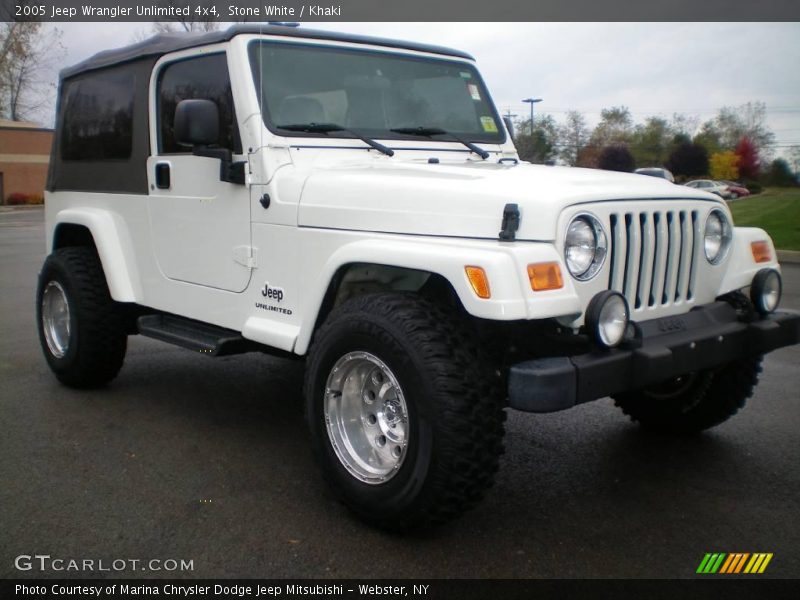 Stone White / Khaki 2005 Jeep Wrangler Unlimited 4x4