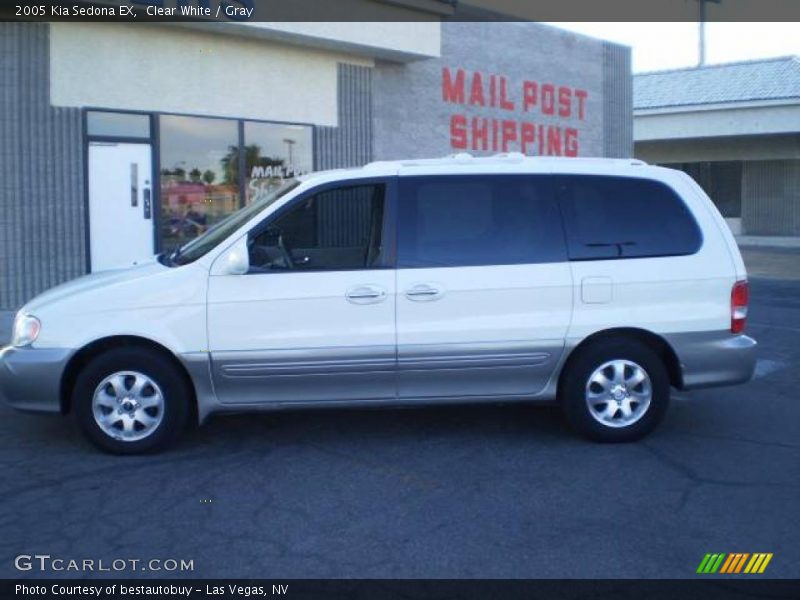 Clear White / Gray 2005 Kia Sedona EX