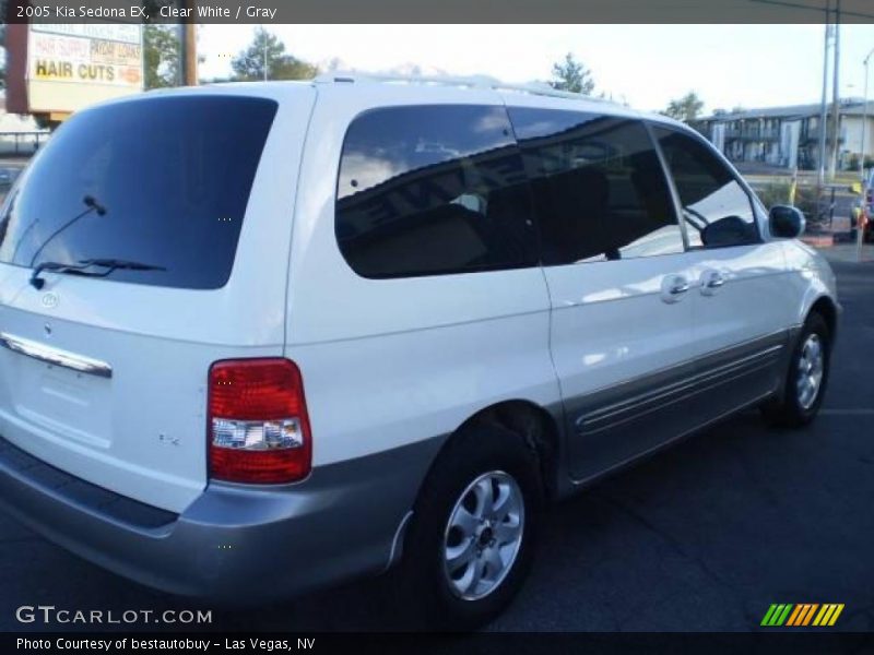Clear White / Gray 2005 Kia Sedona EX