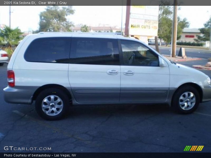 Clear White / Gray 2005 Kia Sedona EX