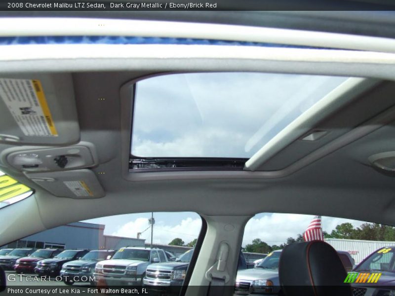 Dark Gray Metallic / Ebony/Brick Red 2008 Chevrolet Malibu LTZ Sedan