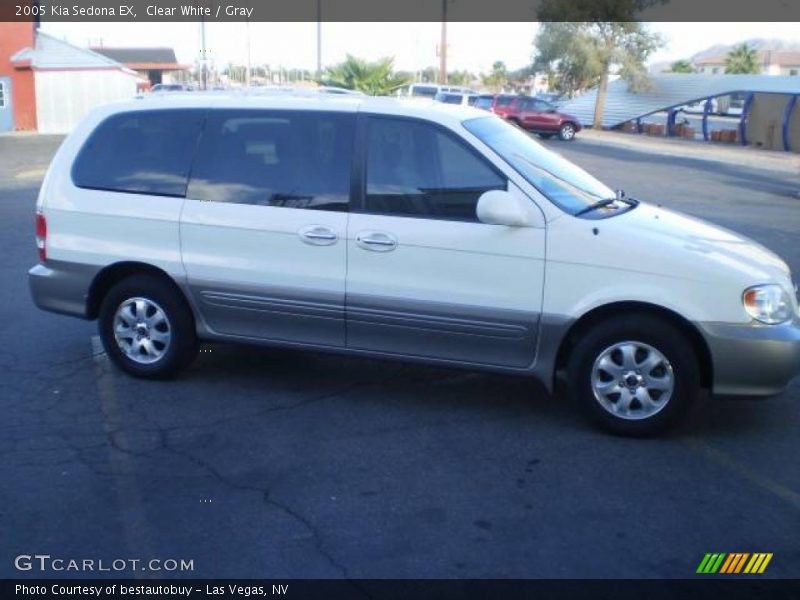 Clear White / Gray 2005 Kia Sedona EX