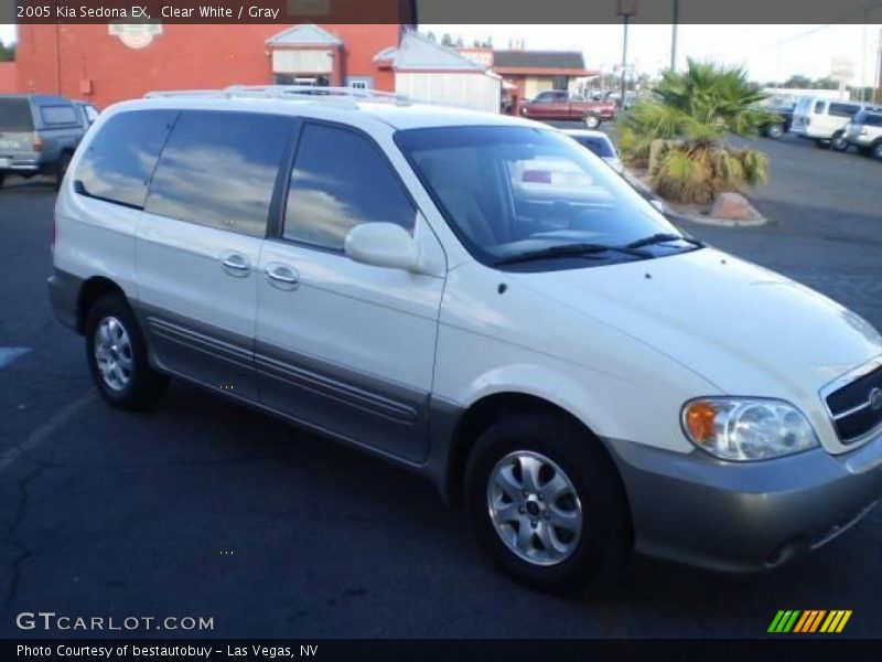 Clear White / Gray 2005 Kia Sedona EX