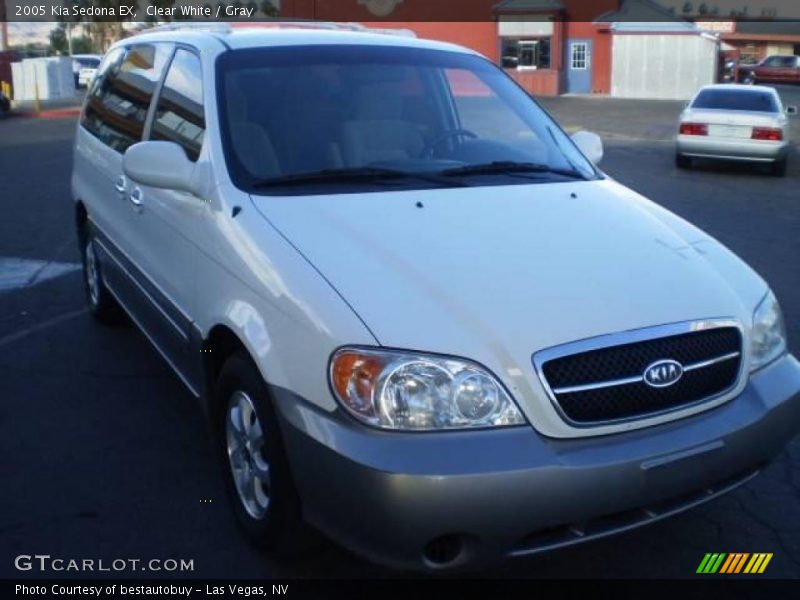 Clear White / Gray 2005 Kia Sedona EX