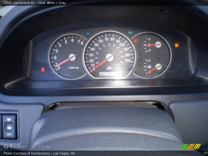 Clear White / Gray 2005 Kia Sedona EX