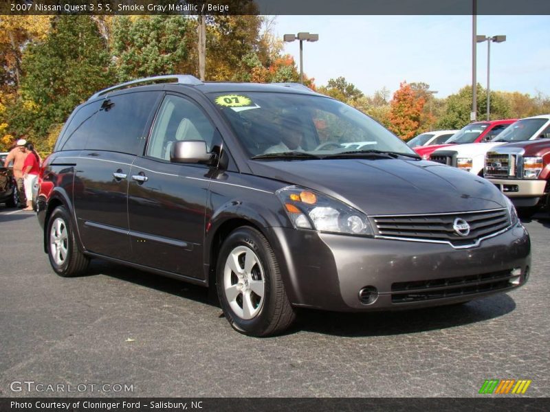 Smoke Gray Metallic / Beige 2007 Nissan Quest 3.5 S