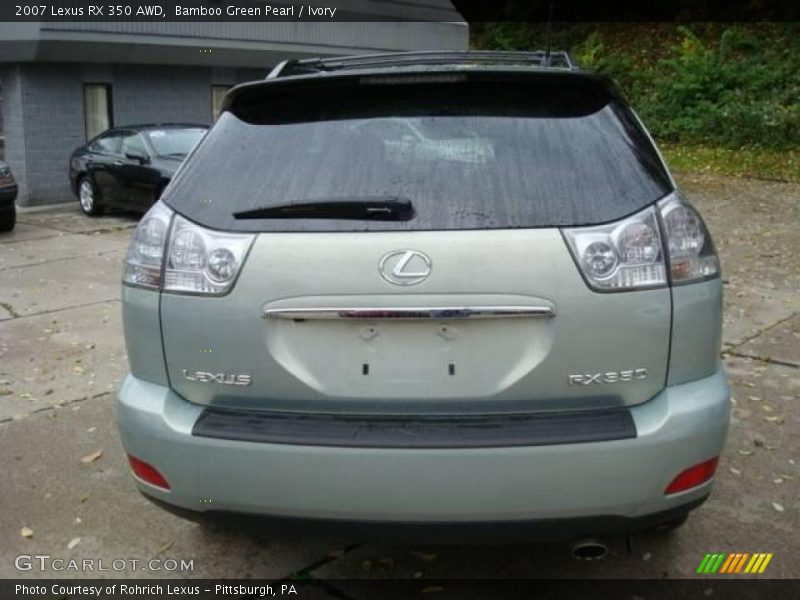 Bamboo Green Pearl / Ivory 2007 Lexus RX 350 AWD