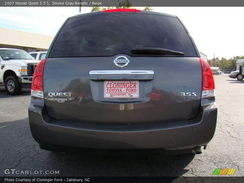 Smoke Gray Metallic / Beige 2007 Nissan Quest 3.5 S