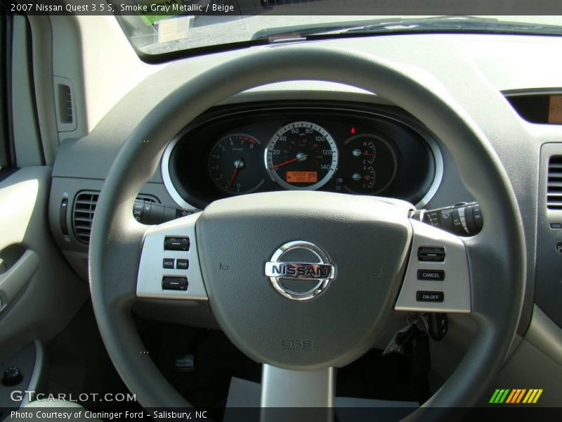 Smoke Gray Metallic / Beige 2007 Nissan Quest 3.5 S
