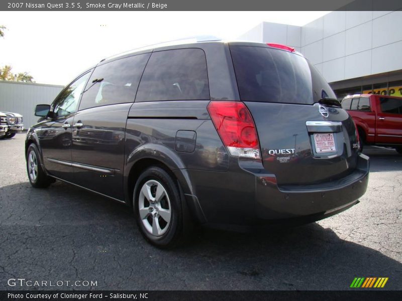 Smoke Gray Metallic / Beige 2007 Nissan Quest 3.5 S