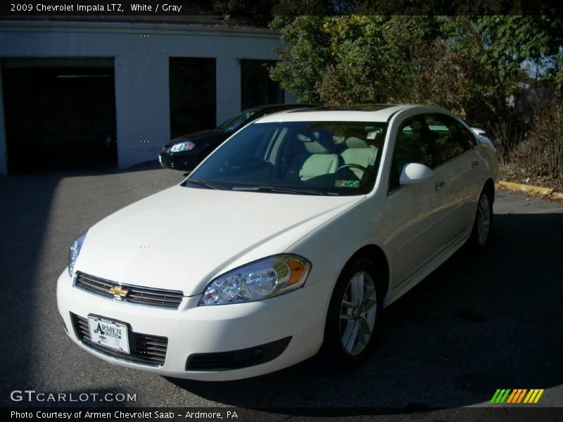 White / Gray 2009 Chevrolet Impala LTZ