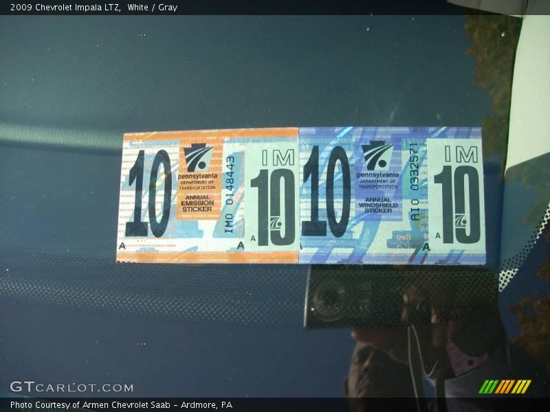 White / Gray 2009 Chevrolet Impala LTZ