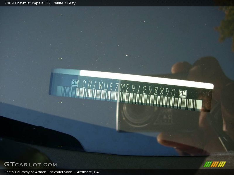 White / Gray 2009 Chevrolet Impala LTZ