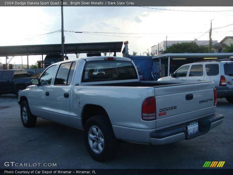 Bright Silver Metallic / Dark Slate Gray 2004 Dodge Dakota Sport Quad Cab