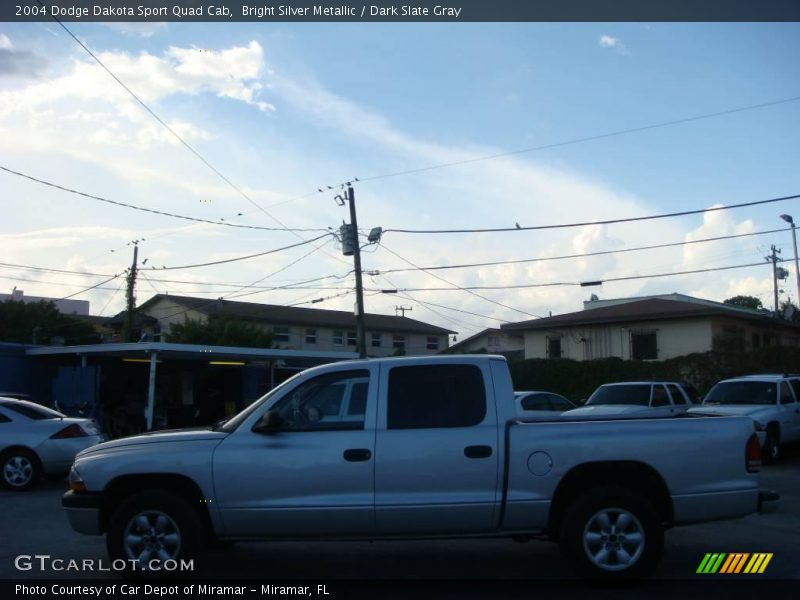 Bright Silver Metallic / Dark Slate Gray 2004 Dodge Dakota Sport Quad Cab