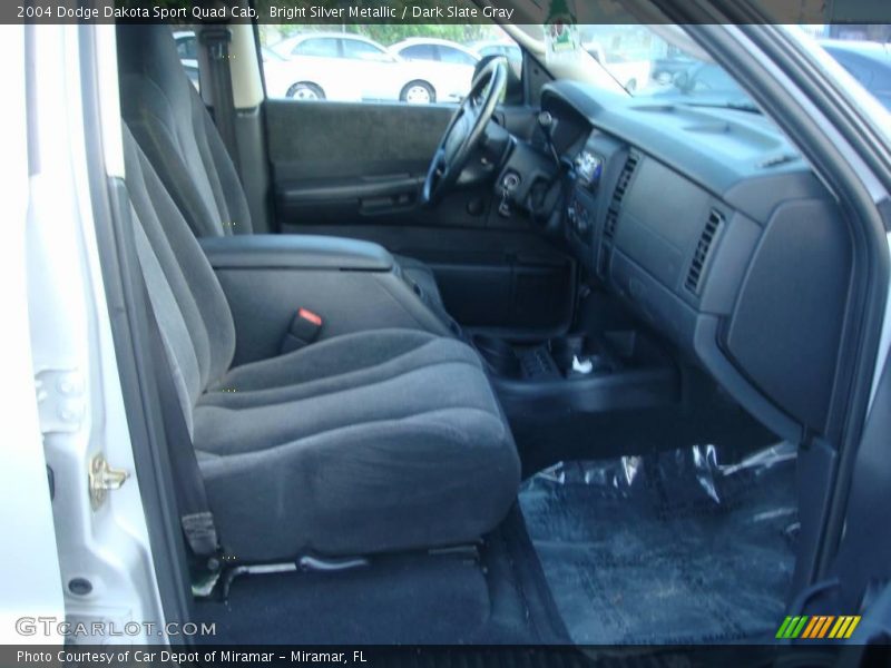 Bright Silver Metallic / Dark Slate Gray 2004 Dodge Dakota Sport Quad Cab
