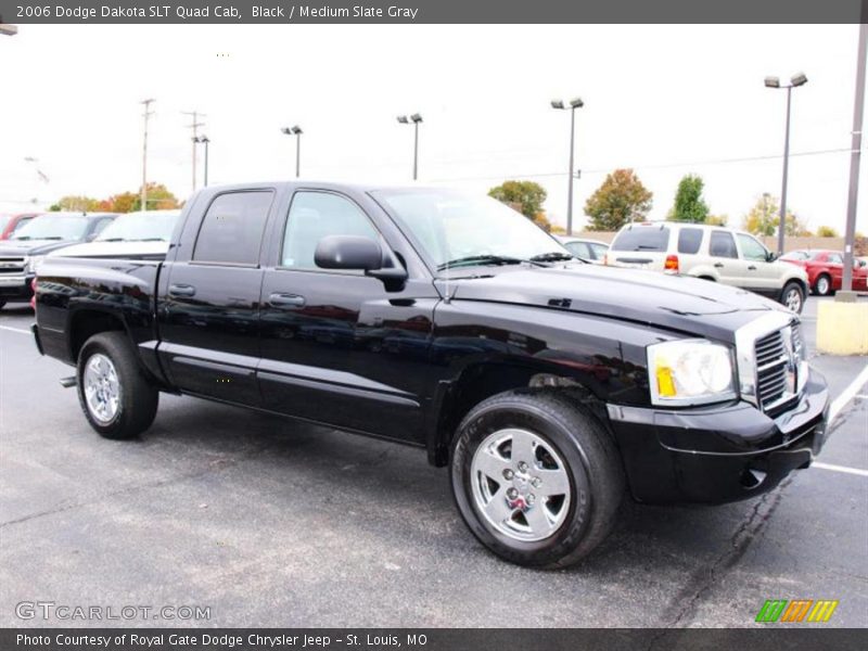 Black / Medium Slate Gray 2006 Dodge Dakota SLT Quad Cab