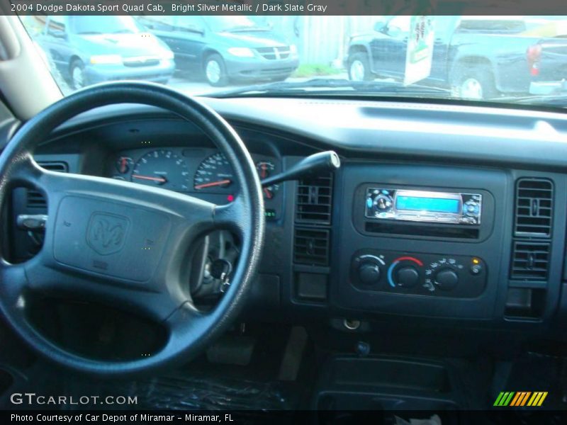 Bright Silver Metallic / Dark Slate Gray 2004 Dodge Dakota Sport Quad Cab