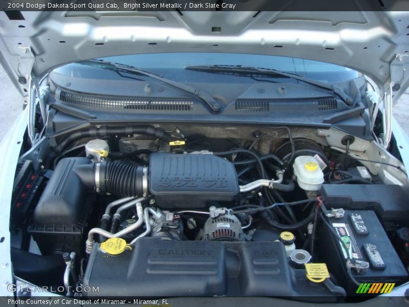 Bright Silver Metallic / Dark Slate Gray 2004 Dodge Dakota Sport Quad Cab