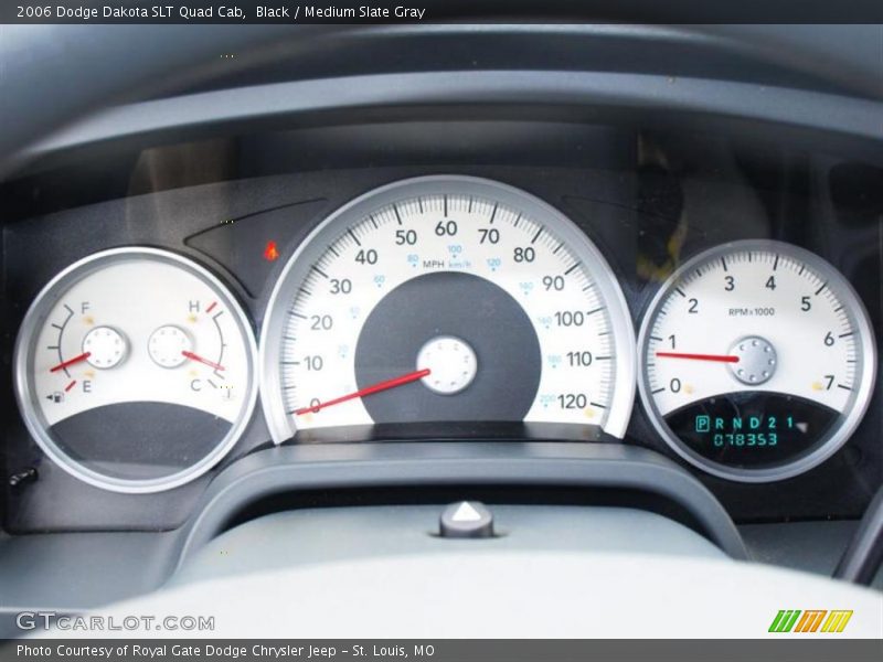 Black / Medium Slate Gray 2006 Dodge Dakota SLT Quad Cab