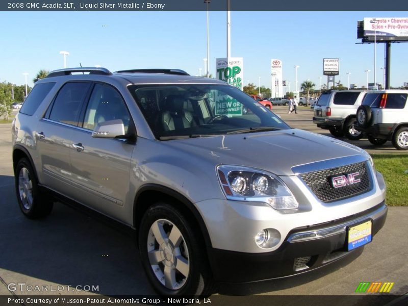 Liquid Silver Metallic / Ebony 2008 GMC Acadia SLT