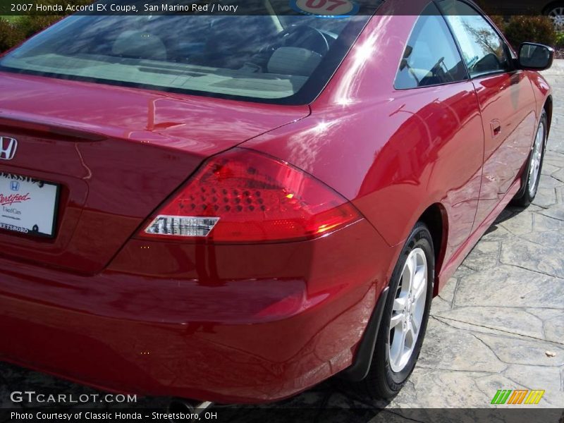 San Marino Red / Ivory 2007 Honda Accord EX Coupe