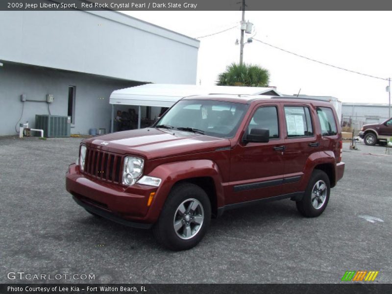 Red Rock Crystal Pearl / Dark Slate Gray 2009 Jeep Liberty Sport