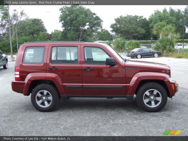 Red Rock Crystal Pearl / Dark Slate Gray 2009 Jeep Liberty Sport
