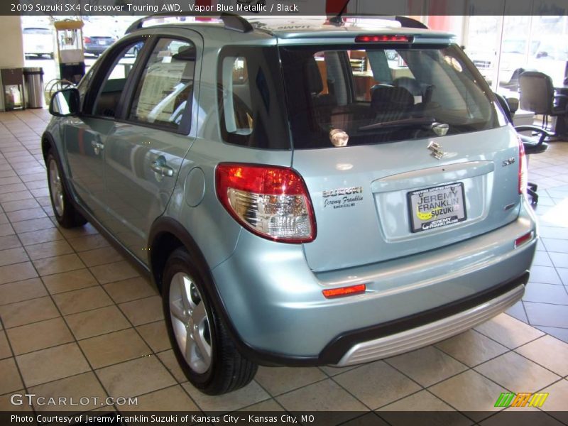 Vapor Blue Metallic / Black 2009 Suzuki SX4 Crossover Touring AWD